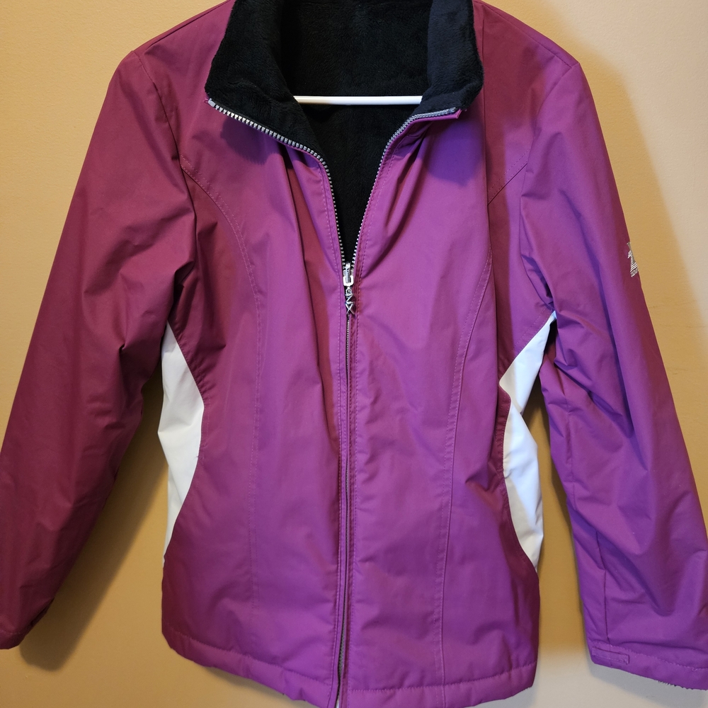Womens Magenta Jacket with White Accents